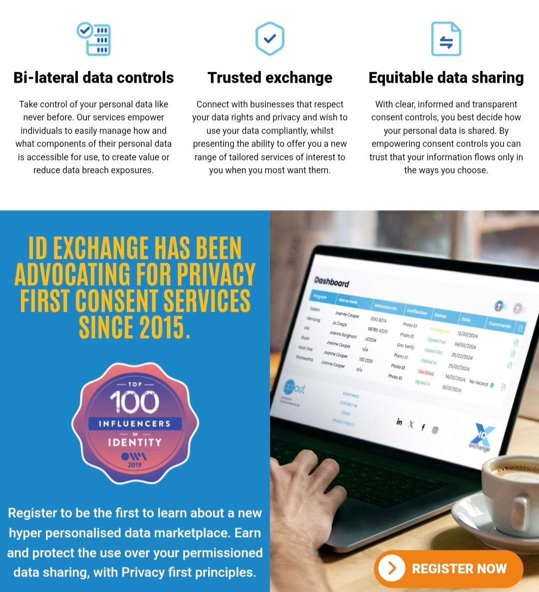 Consent, permission and take greater control of your personal data accessibly.
