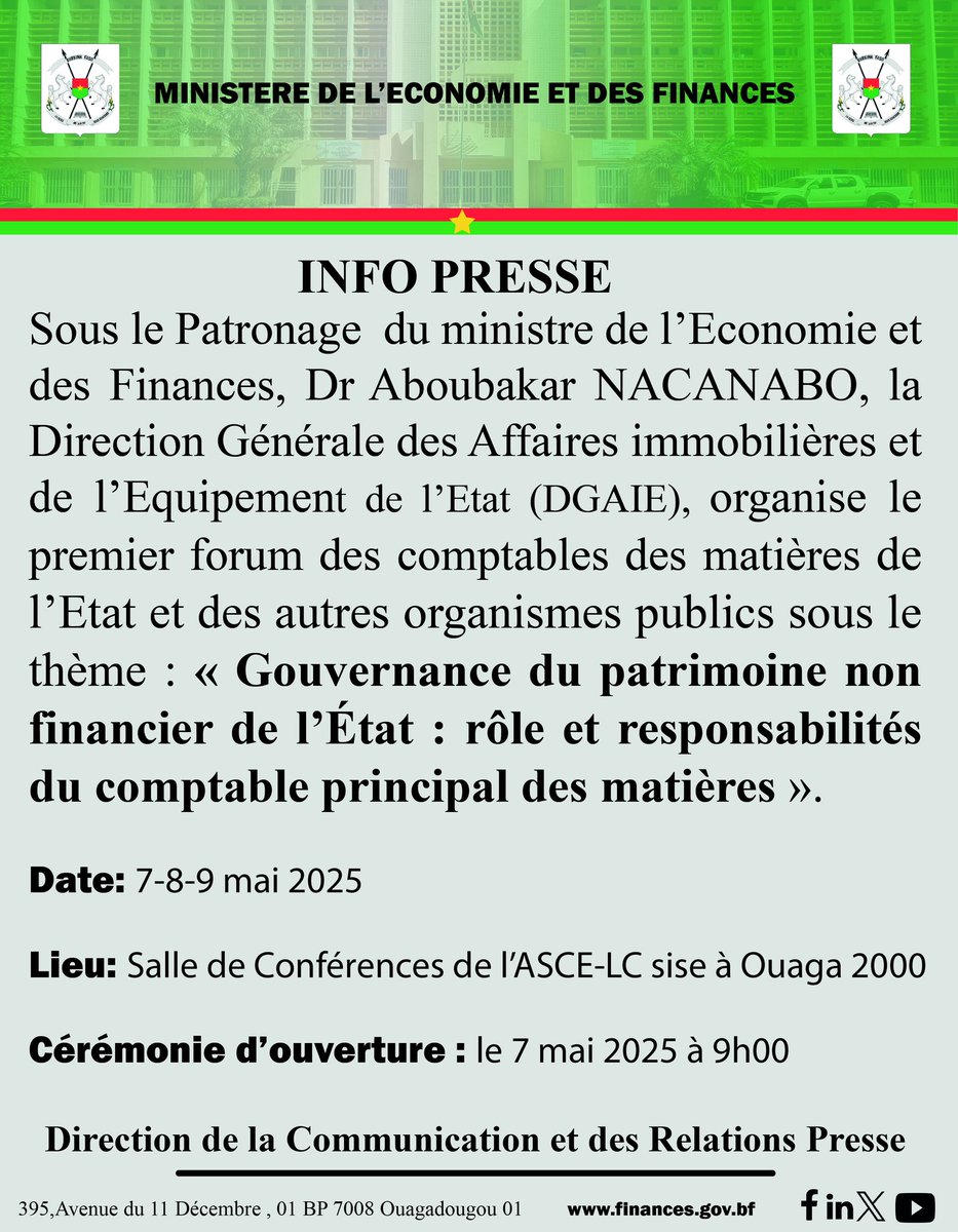 Ministère de l’Economie et des Finances 🇧🇫 (@mefp_bf) on Twitter photo 