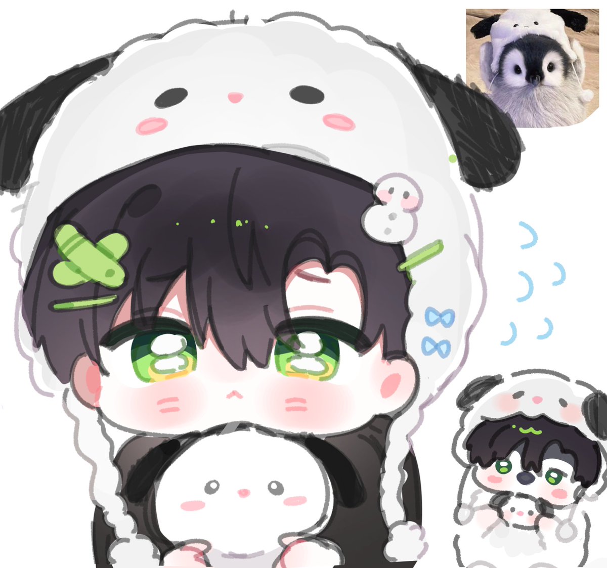 RinieRin7's tweet image. Dont yell at him 🥺🥺🐧