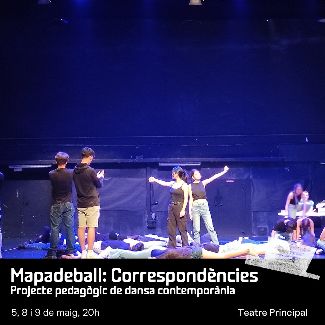 EscenaVilanova's tweet photo. Seguim amb les actuacions finals del projecte #mapadeball!

Dijous 8 de maig – Escola Pia i @insbaixamar ,
Divendres 9 de maig - Institut Manuel de Cabanyes
🎟 https://t.co/H3XbSID4DC

Arribem a l'11a edició del projecte amb la complicitat de @TransversalXAC i el @mercatflors. https://t.co/30CJfcIIH5