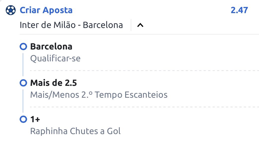 TonyTipsHz's tweet image. Bom dia rapaziada, por agora estamos indo assim pro jogo de hoje, na parte da tarde vou dar uma estudada em alguma odd 10+/20+/50+!!!
📈 ODD 2.47 / 1.86 / 2.82
⚽️ Barcelona X Inter de milão
⏰ 16:00