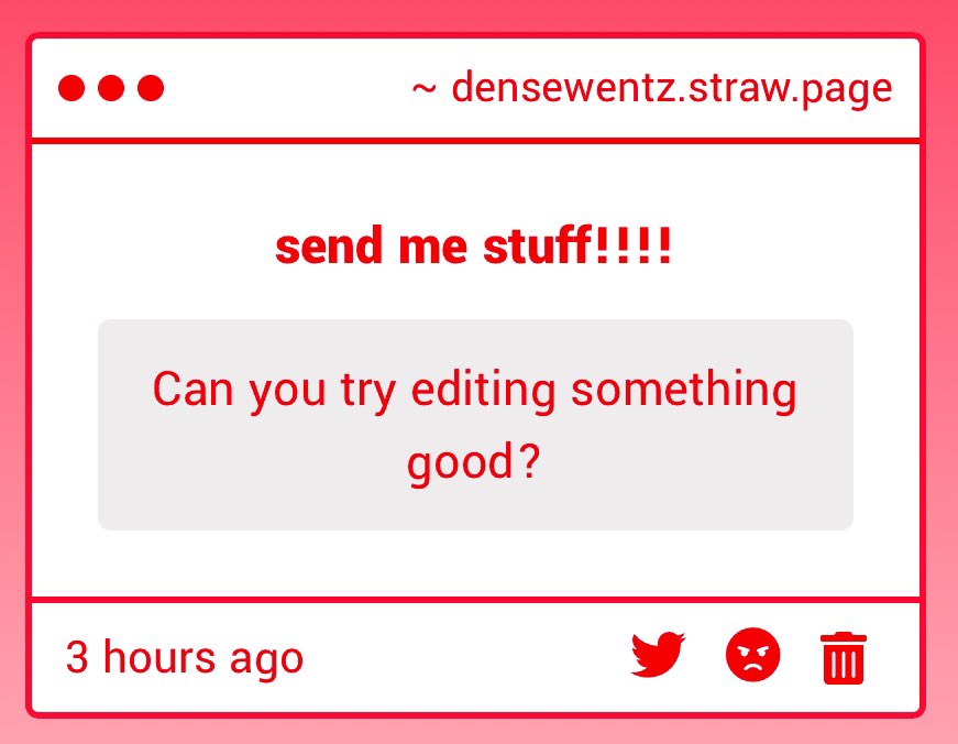 densewentz's tweet image. blinks and stares at u?