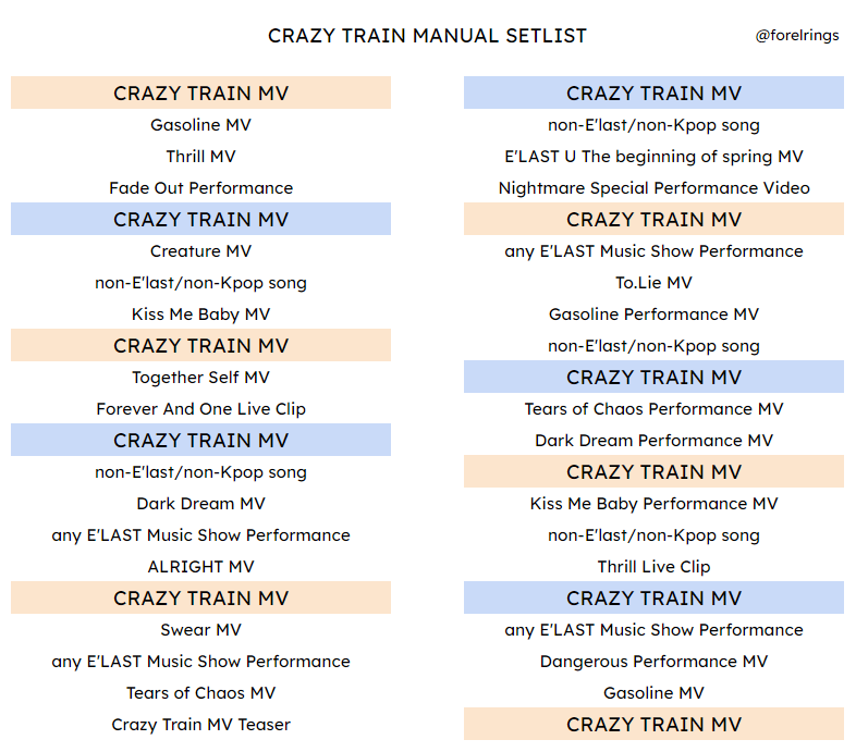 forelrings's tweet image. ▶️ YouTube Manual Streaming List

For the first 24h after release, it's important to stream songs manually, so here is the streaming list that you can use as a guide

- Manual search each video
- Don't loop, mute, pause, skip

#엘라스트 #ELAST #エラスト #ELAST_VERSUS