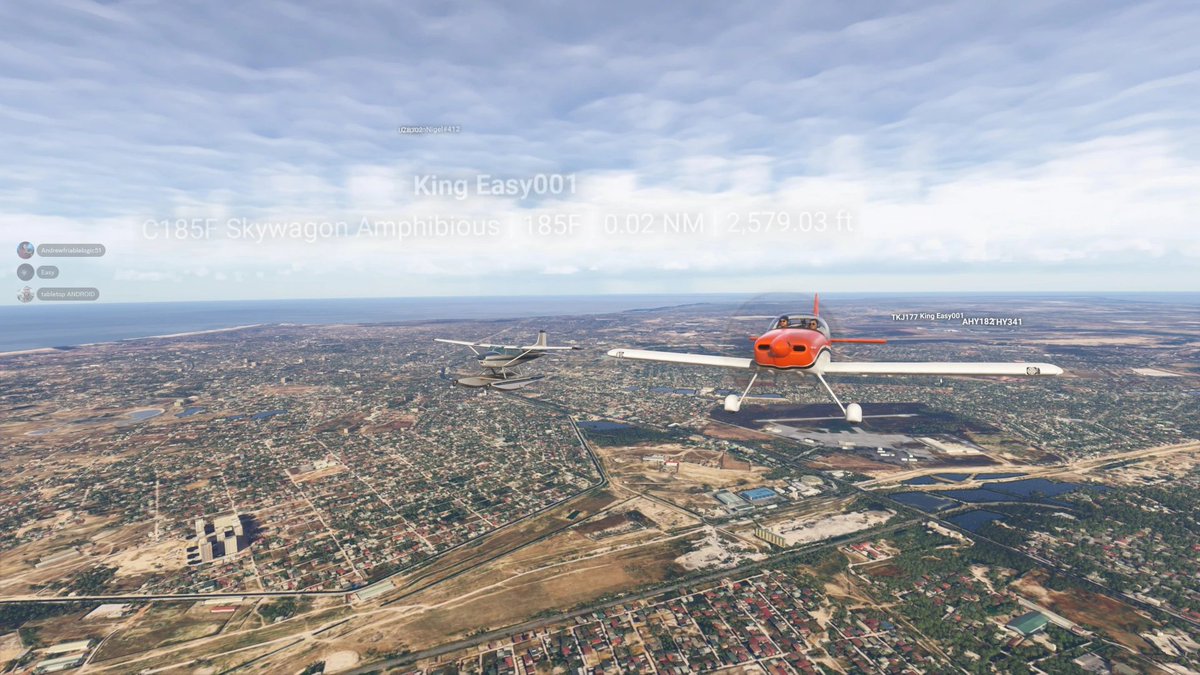 tabletopANDROID's tweet photo. Yesterday we did a flight in Azerbaijan. Very new and pretty cool. The weather was spotty, which made it fun to avoid. Used the localizer to get lined up with our intended runway. #groupflight #cloudchasers #vatsim #virtualpilot #msfs2024 #rv14 https://t.co/jEWTVP6o6k