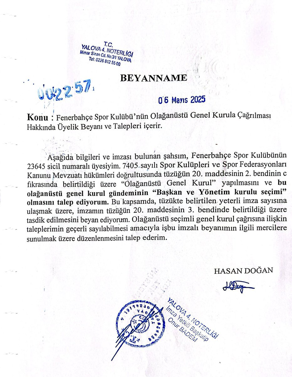 Zararın neresinden dönersek kârdır. Fenerbahçemiz için çare olağan üstü kongre!