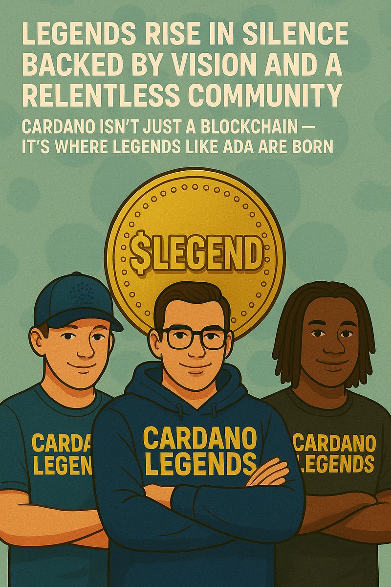 CardanoLegends7's tweet photo. The time is near.
$LEGEND is launching soon on #Cardano – forged in vision, built by a relentless community.

Not just a token. A tribute to those who believed in ADA when no one else did.

Legends rise in silence. But soon, the world will hear.
#crypto #LEGEND #ADA #Crypt #snek https://t.co/Wx0DBUdDQ9