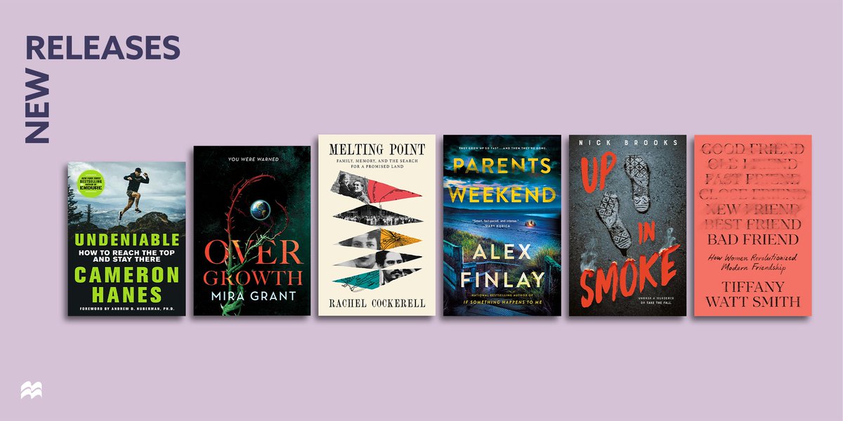 Macmillan Publishers (@macmillanusa) on Twitter photo Discover our riveting #newreleases by <a href="/miragrant/">Mira Grant</a>, Alex Finlay, <a href="/DrTiffWattSmith/">Tiffany Watt Smith</a>, <a href="/rachelcockerell/">Rachel Cockerell</a>, <a href="/whoisnickbrooks/">Nick Brooks</a>, and <a href="/CameronHanes/">Cameron Hanes</a> 📚✨ View them all at bit.ly/40tDKSN Discover our riveting #newreleases by <a href="/miragrant/">Mira Grant</a>, Alex Finlay, <a href="/DrTiffWattSmith/">Tiffany Watt Smith</a>, <a href="/rachelcockerell/">Rachel Cockerell</a>, <a href="/whoisnickbrooks/">Nick Brooks</a>, and <a href="/CameronHanes/">Cameron Hanes</a> 📚✨ View them all at bit.ly/40tDKSN