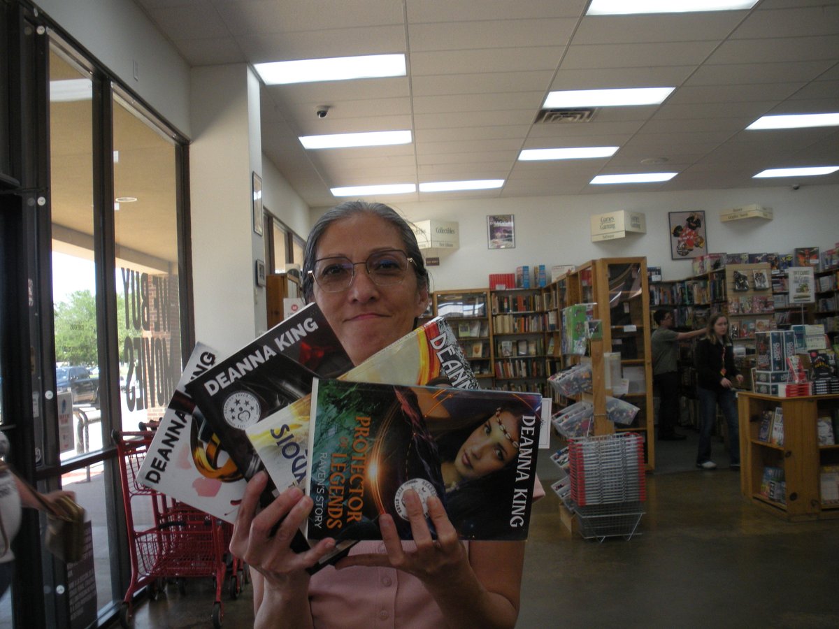 MY NEW READERS ROCK!
Lubbock- Silver Spurs Show- Had a nice time despite the torrential rains that weekend. Then came  Watauga — and Hulen HPB Stores! To all my new readers I say thank you very much! (Check out the rest of the photos on FB Deanna King Writing)