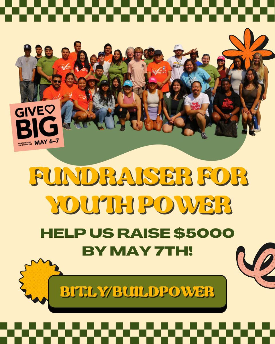 WashingtonBus's tweet image. Step up and show up for youth power 💪
Help us reach our goal of raising $5000 before midnight tomorrow -- Every dollar, every share, and every post helps get us get closer.
✨ Donate, host a fundraiser, or join a team at bit.ly/BUILDPOWER