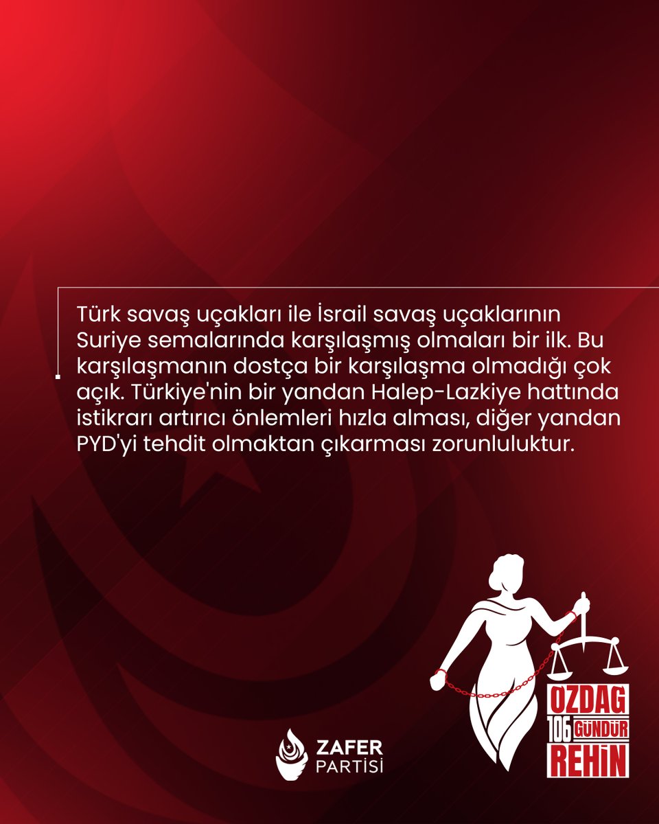 Türk savaş uçakları ile İsrail savaş uçaklarının Suriye semalarında karşılaşmış olmaları bir ilk. 

Bu karşılaşmanın dostça bir karşılaşma olmadığı çok açık. 

Türkiye'nin bir yandan Halep-Lazkiye hattında istikrarı artırıcı önlemleri hızla alması, diğer yandan PYD'yi tehdit