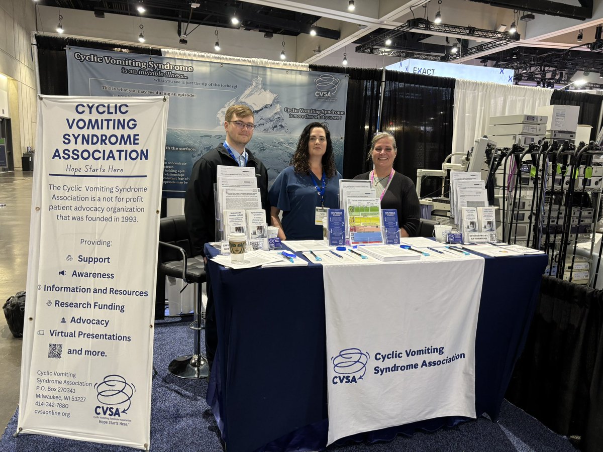 Bruno Chumpitazi (@dr_brunoc) on Twitter photo Last day at #DDW2025 - make sure to check out groups like <a href="/cvsaonline/">CVSA U.S.A.</a> at booth 1611! There is a ton of great information on cyclic vomiting syndrome! Last day at #DDW2025 - make sure to check out groups like <a href="/cvsaonline/">CVSA U.S.A.</a> at booth 1611! There is a ton of great information on cyclic vomiting syndrome!