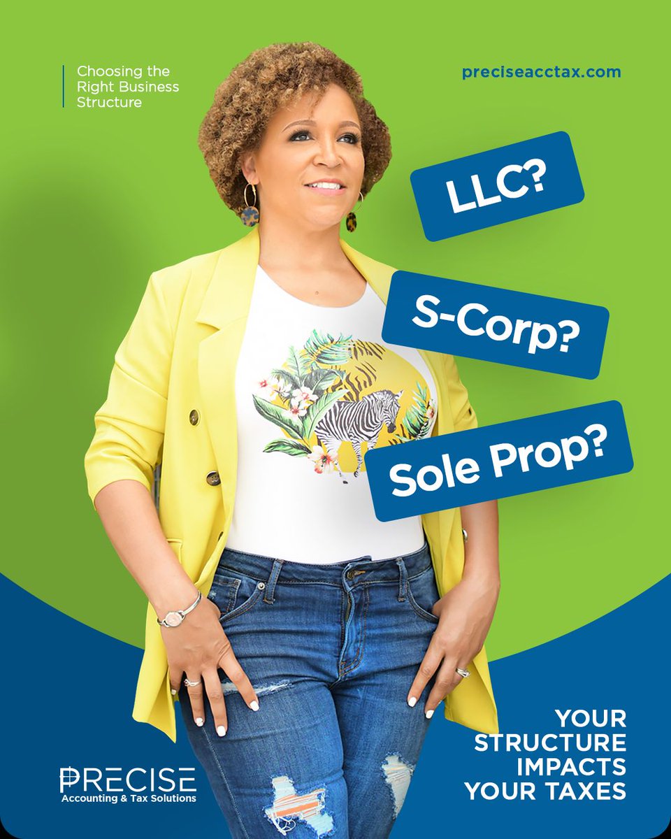 preciseacctax's tweet image. LLC, S-Corp, or Sole Proprietor? 🤔
We help new business owners make the right moves from the start.
Smart structure = Smart taxes.
📞 (301) 541-3145
#PreciseAccTax #BusinessStartup #SmartMoney