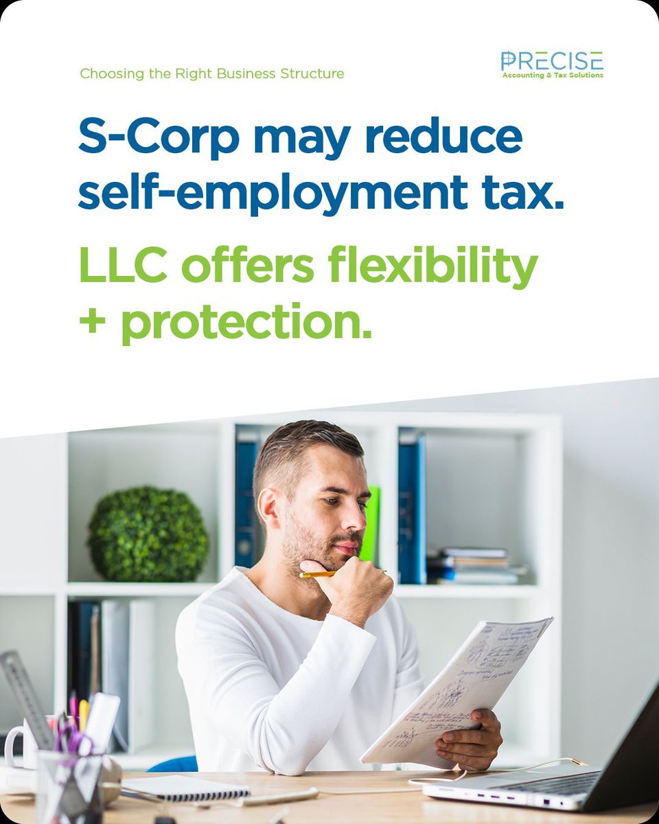 preciseacctax's tweet image. LLC, S-Corp, or Sole Proprietor? 🤔
We help new business owners make the right moves from the start.
Smart structure = Smart taxes.
📞 (301) 541-3145
#PreciseAccTax #BusinessStartup #SmartMoney