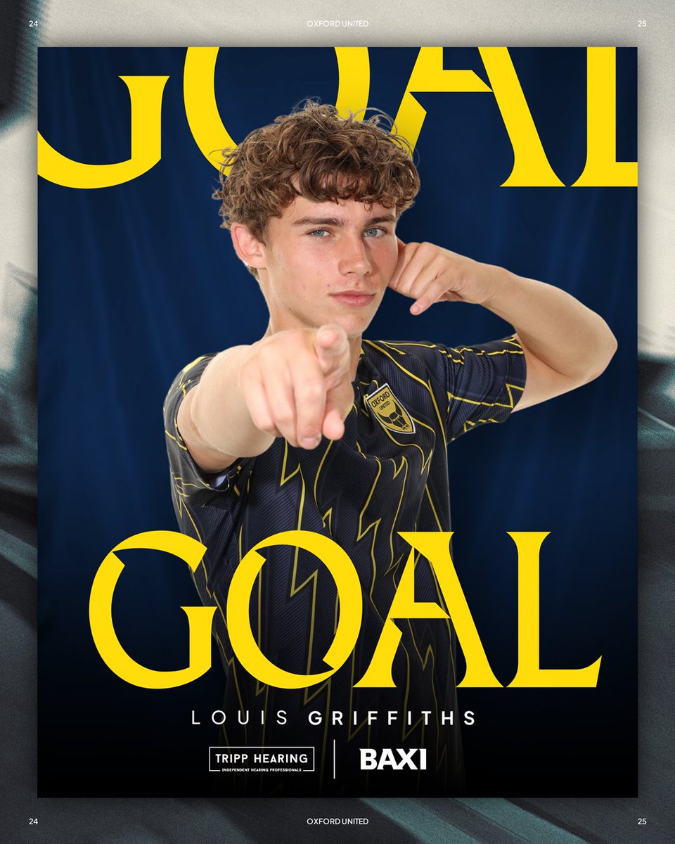 Louis Griffiths that is a joke, Louis picks it up out wide before running through three Notts defenders and then beats then keeper with some finesse 👏

#OUFC| 🟡2-0⚫️ | ‘27