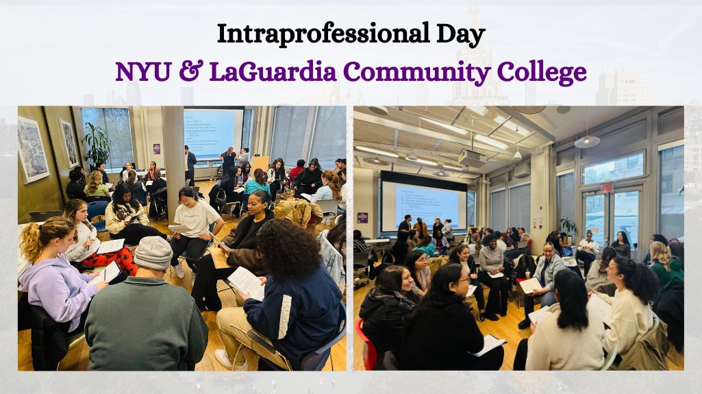 NYU Steinhardt Occupational Therapy (@nyu_ot) on Twitter photo NYU EL-OTD, MS & MA students joined
<a href="/LaGuardiaCC/">LaGuardia Community College</a> OTA students for the annual intraprofessional day in our Health Advocacy & Administration course, which creates opportunities for OT & OTA students to connect, discuss their future roles, & explore the importance of teamwork. NYU EL-OTD, MS & MA students joined
<a href="/LaGuardiaCC/">LaGuardia Community College</a> OTA students for the annual intraprofessional day in our Health Advocacy & Administration course, which creates opportunities for OT & OTA students to connect, discuss their future roles, & explore the importance of teamwork.