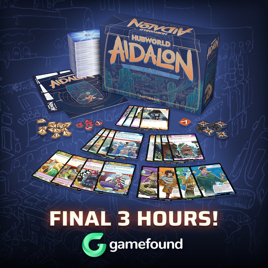 There's just a little over 3 hours left in the Hubworld: Aidalon campaign! Don't miss out!
gamefound.com/en/projects/ea…
