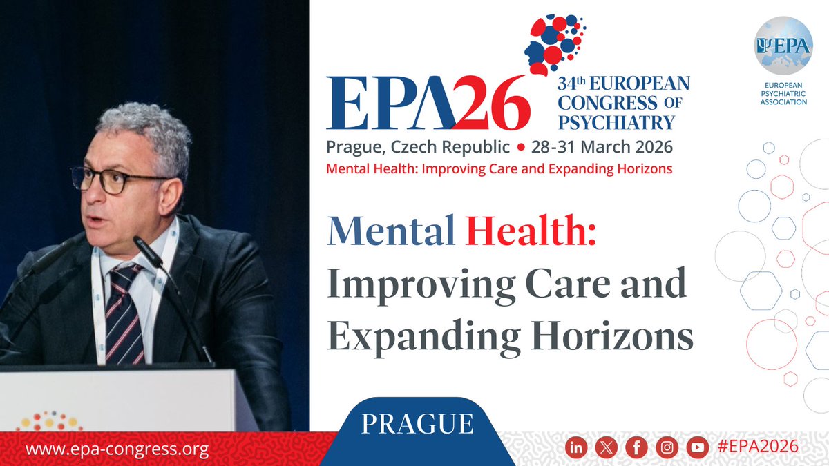 The #EPA2026 Motto: "Mental Health: Improving Care and Expanding Horizons."  Excellence, accessibility, and stronger collaborations in #MentalHealthCare reflect our core objectives.  ➡️ Explore the EPA 2026 website and learn more: tinyurl.com/EPA2026-Homepa….