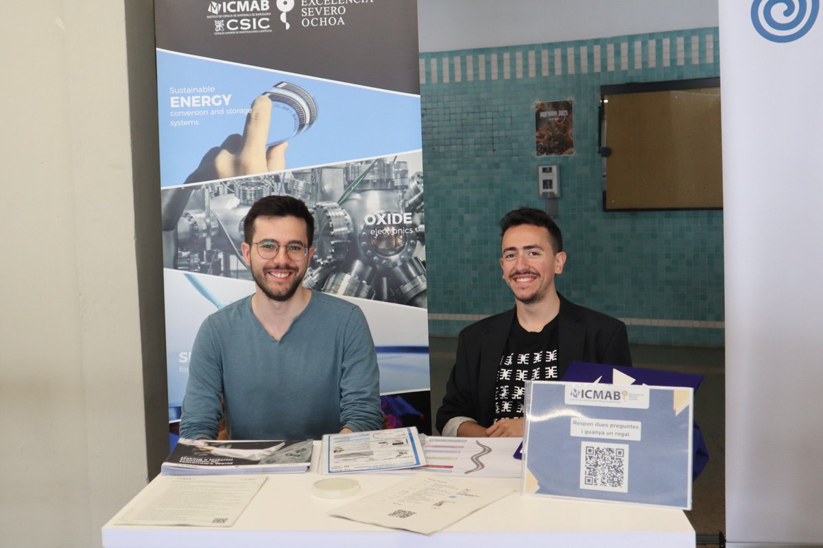 NN Group - ICMAB (@nngroupicmab) on Twitter photo 📸 We are glad to have participated today in UAB BioHub 2025.
<a href="/muguruza_r/">Asier R. Muguruza, PhD</a> and Carlos López represented our group today at the <a href="/icmabCSIC/">icmabCSIC</a> stand in the forum organised by the <a href="/UABBarcelona/">Universitat Autònoma de Barcelona</a>. 📸 We are glad to have participated today in UAB BioHub 2025.
<a href="/muguruza_r/">Asier R. Muguruza, PhD</a> and Carlos López represented our group today at the <a href="/icmabCSIC/">icmabCSIC</a> stand in the forum organised by the <a href="/UABBarcelona/">Universitat Autònoma de Barcelona</a>.