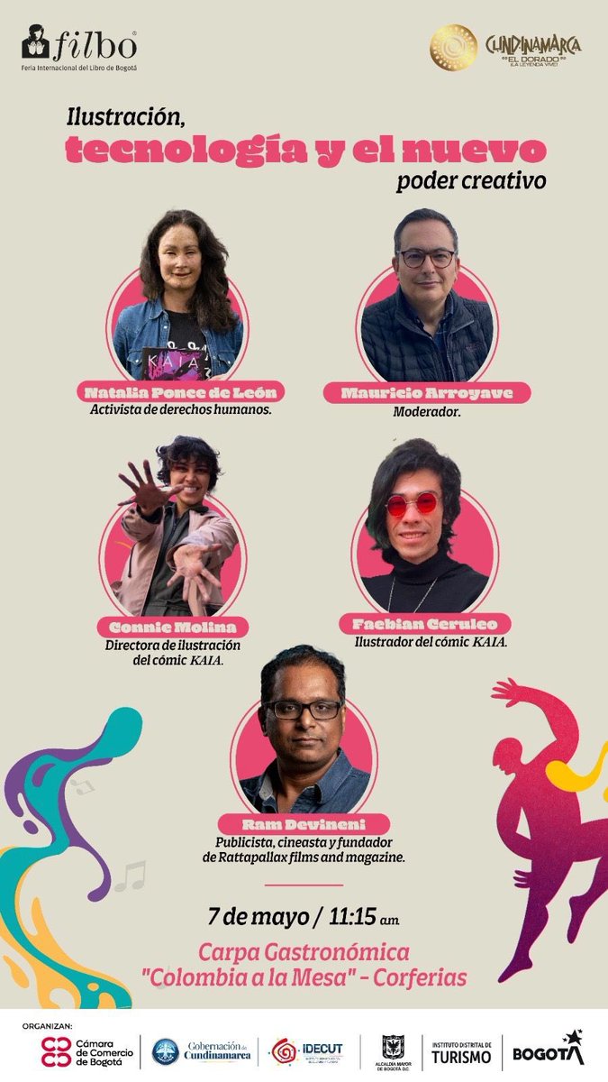 Meet the creators of Kaia at FILBO : Feria Internacional del Libro de Bogotá and learn about the amazing comic and its use of augmented reality 

Natalia Ponce de Leon, Melanconnie, Ram Devineni and Faebian Leonardo will present on May 7 at 11:15am

<a href="/CorferiasBogota/">Corferias</a> <a href="/FILBogota/">FeriadelLibroBogotá</a>