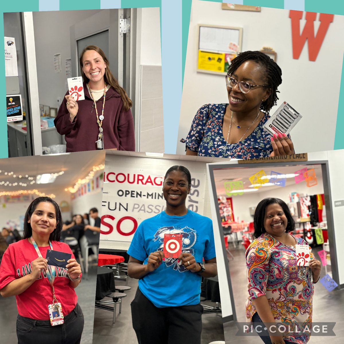 First round of winners! Thank you to our generous parents for donating gift cards and helping us celebrate our amazing staff during Teacher Appreciation Week! #WeArePerry #Limitless #EaglesRising #WatchUsSoar ❤️🦅
