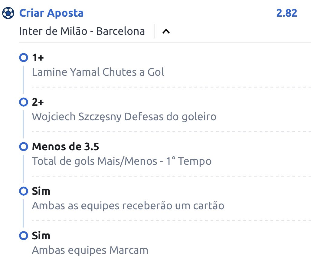 TonyTipsHz's tweet image. Bom dia rapaziada, por agora estamos indo assim pro jogo de hoje, na parte da tarde vou dar uma estudada em alguma odd 10+/20+/50+!!!
📈 ODD 2.47 / 1.86 / 2.82
⚽️ Barcelona X Inter de milão
⏰ 16:00