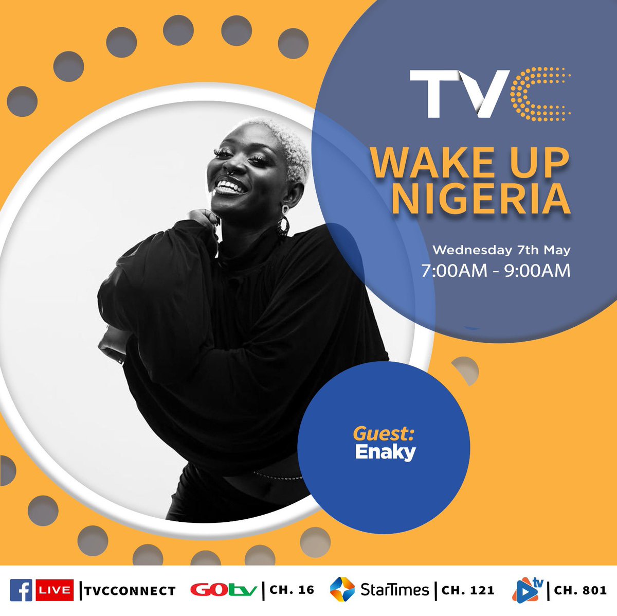 nsb_ent_'s tweet photo. Your girl @enakyofficial will be gracing your screens tomorrow on TVCβs Wake Up Nigeria Show! π₯
Catch her LIVE as she brings the heat, the vibes, and a whole lot of magic to your morning!
Keep streaming Wild Flower EP.
#NSB #Enaky #Interview #TVC https://t.co/ZHLdhk2CN3