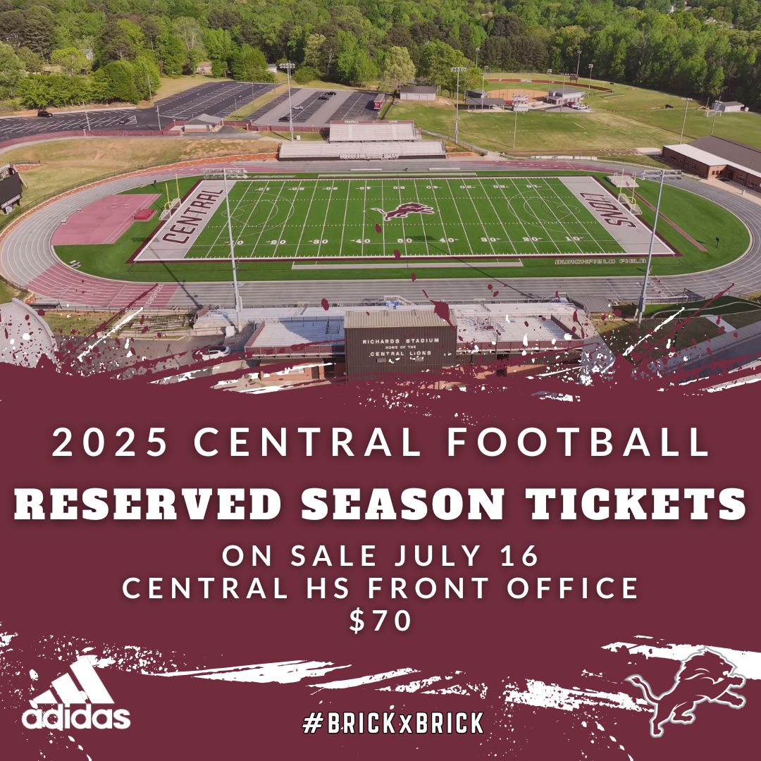 Central Athletics (@lionsportschs) on Twitter photo Save the Date!!
Reserved Seating-Season Tickets go on sale July 16!
#lionstrong
<a href="/LIONSTRONGFB/">Central Football</a> Save the Date!!
Reserved Seating-Season Tickets go on sale July 16!
#lionstrong
<a href="/LIONSTRONGFB/">Central Football</a>