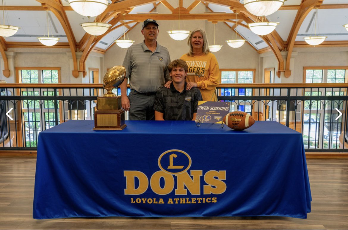 Owen Scheihing (@oscheihing2025) on Twitter photo Blessed and honored, GohTigers! #ARETE #AMDG #AGTG
<a href="/Towson_FB/">Towson Football</a> <a href="/PeteShinnick/">Pete Shinnick</a> <a href="/CoachKrutsch/">Alex Krutsch</a> <a href="/CoachBMyers/">Britt Myers</a> <a href="/CoachBrooks629/">Coach Jack Brooks</a> <a href="/DarianDulin/">Darian Dulin</a> <a href="/TouchdownDons/">Loyola Blakefield Football</a> <a href="/CoachRichHolzer/">Rich Holzer</a> <a href="/BlakeTHenry/">Blake Henry, CMAA</a> <a href="/FentressKicking/">Fentress Kicking</a> <a href="/OneOnOneNJNYPA/">One On One Kicking Northeast</a> Blessed and honored, GohTigers! #ARETE #AMDG #AGTG
<a href="/Towson_FB/">Towson Football</a> <a href="/PeteShinnick/">Pete Shinnick</a> <a href="/CoachKrutsch/">Alex Krutsch</a> <a href="/CoachBMyers/">Britt Myers</a> <a href="/CoachBrooks629/">Coach Jack Brooks</a> <a href="/DarianDulin/">Darian Dulin</a> <a href="/TouchdownDons/">Loyola Blakefield Football</a> <a href="/CoachRichHolzer/">Rich Holzer</a> <a href="/BlakeTHenry/">Blake Henry, CMAA</a> <a href="/FentressKicking/">Fentress Kicking</a> <a href="/OneOnOneNJNYPA/">One On One Kicking Northeast</a>