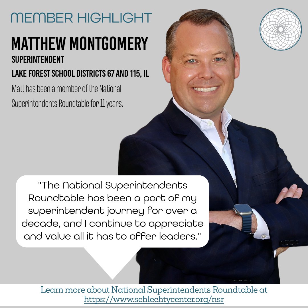 Schlechty Center (@schlechtycenter) on Twitter photo We hold long-time member Dr. Matt Montgomery in high regard for his reflective leadership and many contributions to our National Superintendents Roundtable. Learn more about our networks at schlechtycenter.org/suptnetworks. <a href="/natsupers/">NSR</a> <a href="/SuptMontgomery/">Matthew Montgomery, Ph.D.</a> <a href="/drstevemac1/">Dr. Steve McCammon</a> <a href="/LakeForestSD67/">Lake Forest School District 67</a> We hold long-time member Dr. Matt Montgomery in high regard for his reflective leadership and many contributions to our National Superintendents Roundtable. Learn more about our networks at schlechtycenter.org/suptnetworks. <a href="/natsupers/">NSR</a> <a href="/SuptMontgomery/">Matthew Montgomery, Ph.D.</a> <a href="/drstevemac1/">Dr. Steve McCammon</a> <a href="/LakeForestSD67/">Lake Forest School District 67</a>