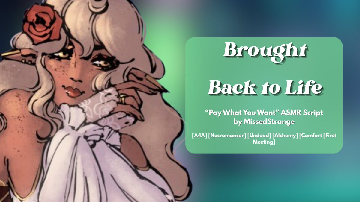strangemissed's tweet image. A spooky ish ASMR script!!! 
New Script, already?? 👀

It&apos;s spooky reanimation time! Might turn this into a series!1 ✏️

[ #ASMR #ASMRScript #MissedPaged ] 

☕Check it out -&amp;gt; ko-fi.com/s/7b69df13ad