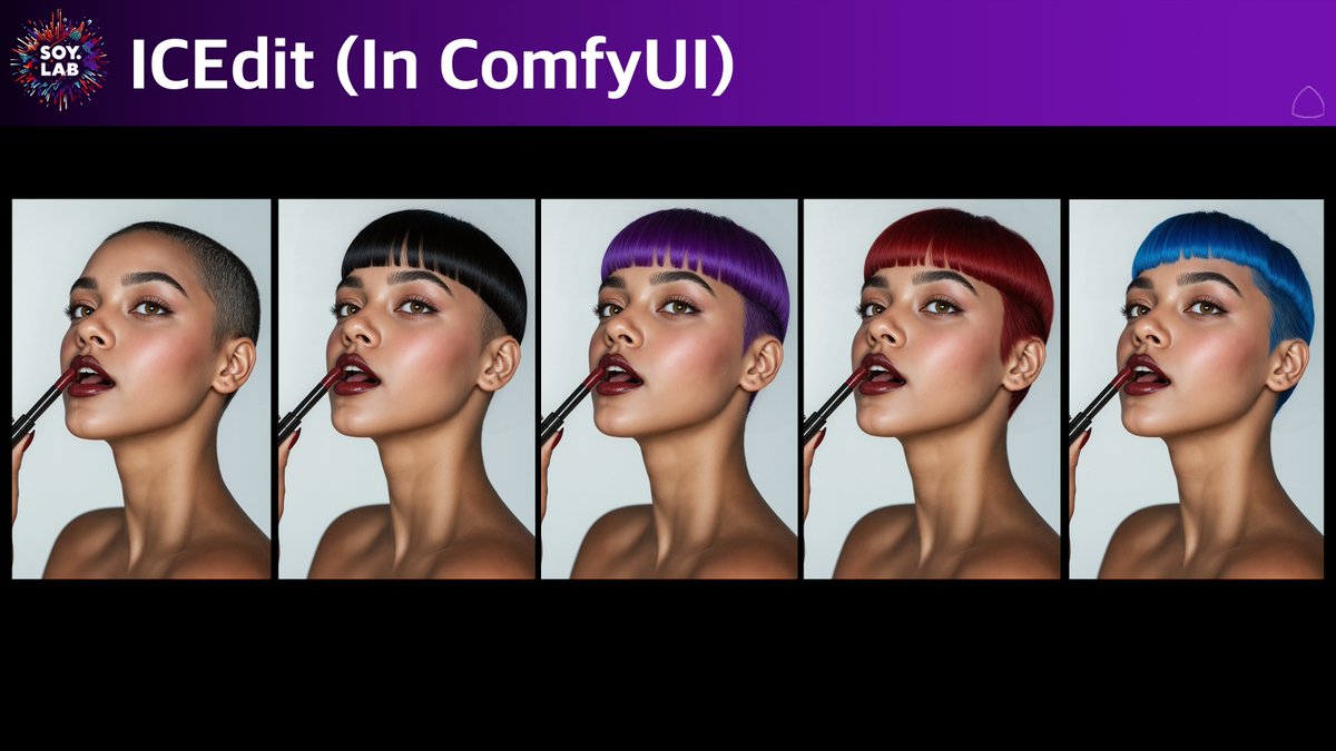 soy_lab's tweet image. [ICEdit - ComfyUI 🔥]
- I tried ICEdit Test.
- It&apos;s nice to be able to do it with just an image and a prompt! 🙂
ㅤ
*ICEdit Git
github.com/River-Zhang/IC…
ㅤ
#comfyui #icedit #stablediffusionkorea #soylab