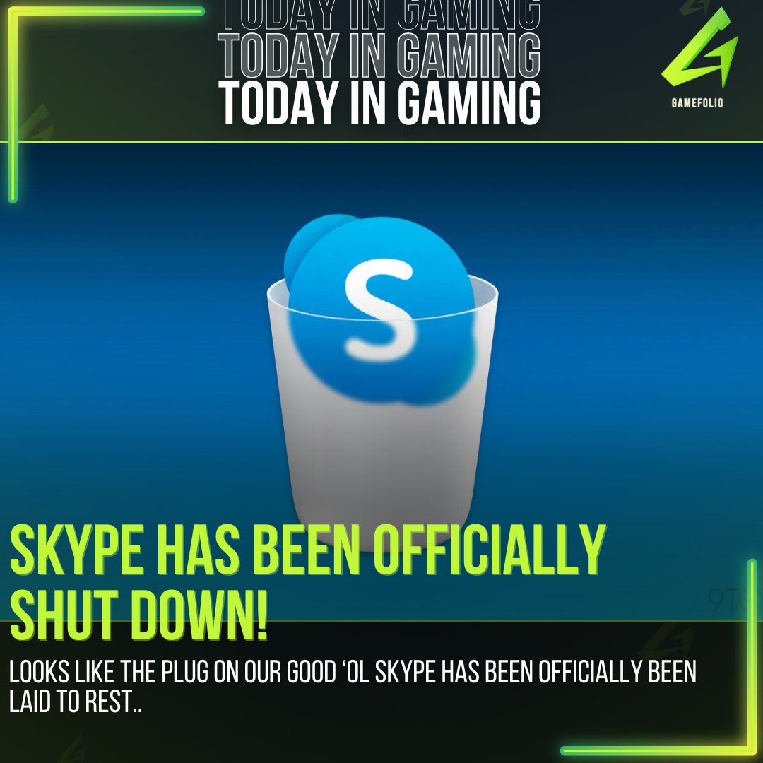 GamefolioGG's tweet image. Welp, that's it for Skype folks! 🪦

@Skype has been officially laid to rest. What are your favorite moments using Skype back in the day? 

#Skype #RIPSkype