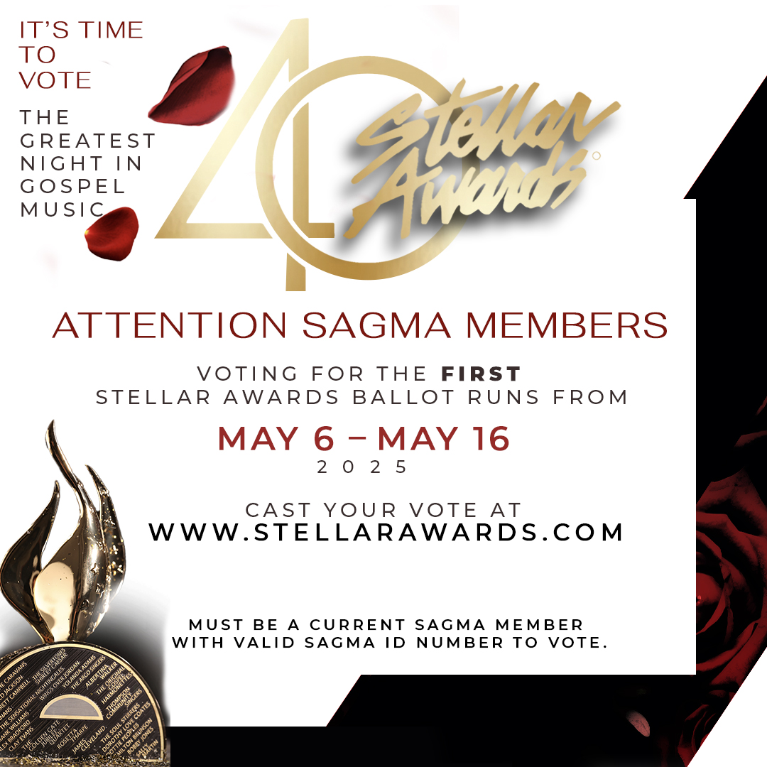 Stellar Awards (@thestellars) on Twitter photo Hey #SAGMA fam, it’s time to weigh in! Cast your vote on the <a href="/TheStellars/">Stellar Awards</a> First Round ballot. Just head over to stellarawards.com and vote today! You've got from May 6th to 16th to make your voice heard! #stellarawards #thestellars #roadtostellar #gospelmusic #vote Hey #SAGMA fam, it’s time to weigh in! Cast your vote on the <a href="/TheStellars/">Stellar Awards</a> First Round ballot. Just head over to stellarawards.com and vote today! You've got from May 6th to 16th to make your voice heard! #stellarawards #thestellars #roadtostellar #gospelmusic #vote