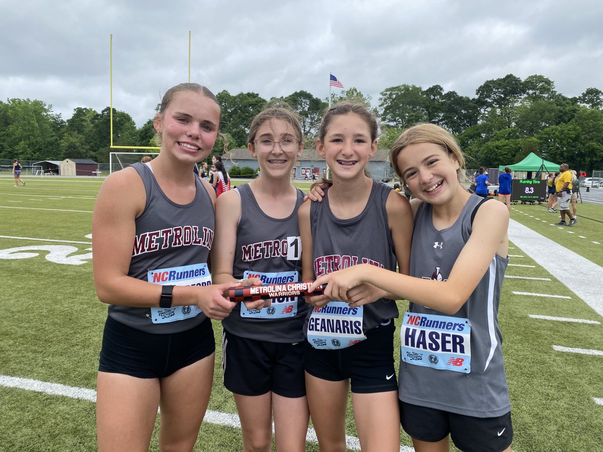 Congratulations to Ridley Rutherford, Rachel Simon, Genevieve Gianaris &amp; Harper Haser for placing (top-8) at the NCRunners Middle School All-State meet Saturday, running 10:56.11 for 5th place (2nd-best in school history)
<a href="/MSCarolinas_/">MileSplit Carolinas</a> <a href="/SCSportsReport/">Tripp Roakes</a>