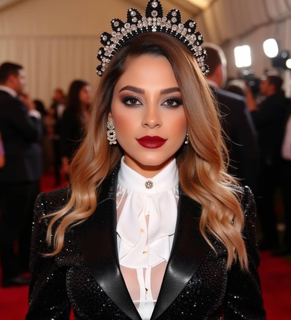 The Syrian star  🇸🇾<a href="/ZeinabRestum/">الفان الشرسة ✨</a> at the #MetGala2025 👑🔥