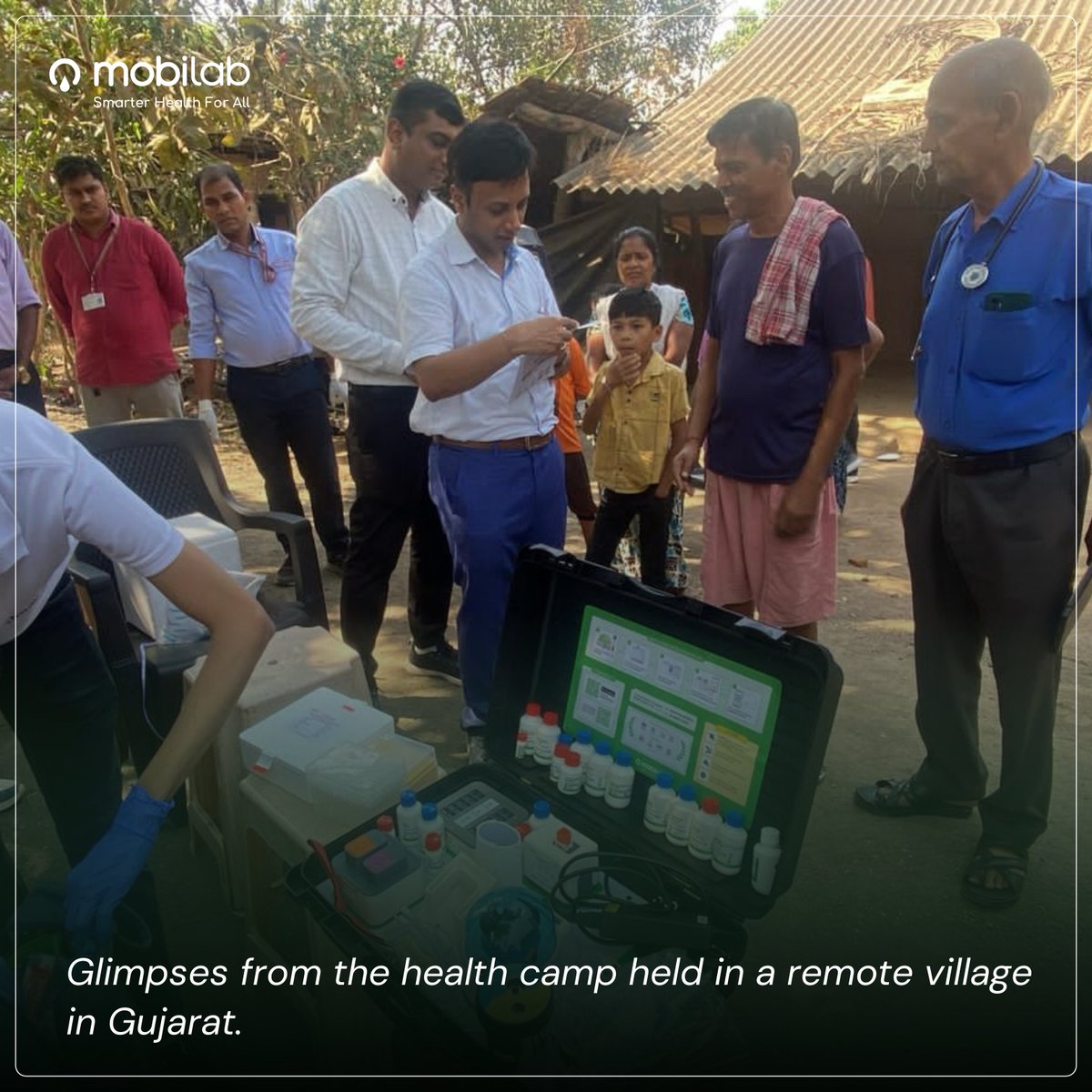 Taking diagnostics to the doorsteps of rural Gujarat. With Mobilab, we’re bringing instant health insights to the unreached—right where they live. #LastMileHealthcare #Mobilab #DigitalDiagnostics #digitalhealth
