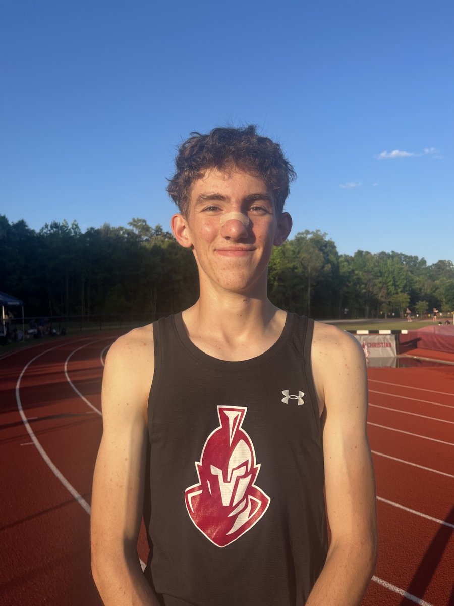 Congratulations to Price Fee for breaking the 800-meter school record of 1:58.11, after running 1:57.94. It was his second school record this spring. The old mark, held by Caleb Kirchhoff, was set in 2018.
<a href="/SCSportsReport/">Tripp Roakes</a> <a href="/MSCarolinas_/">MileSplit Carolinas</a> <a href="/charlottepreps/">Observer Preps</a>