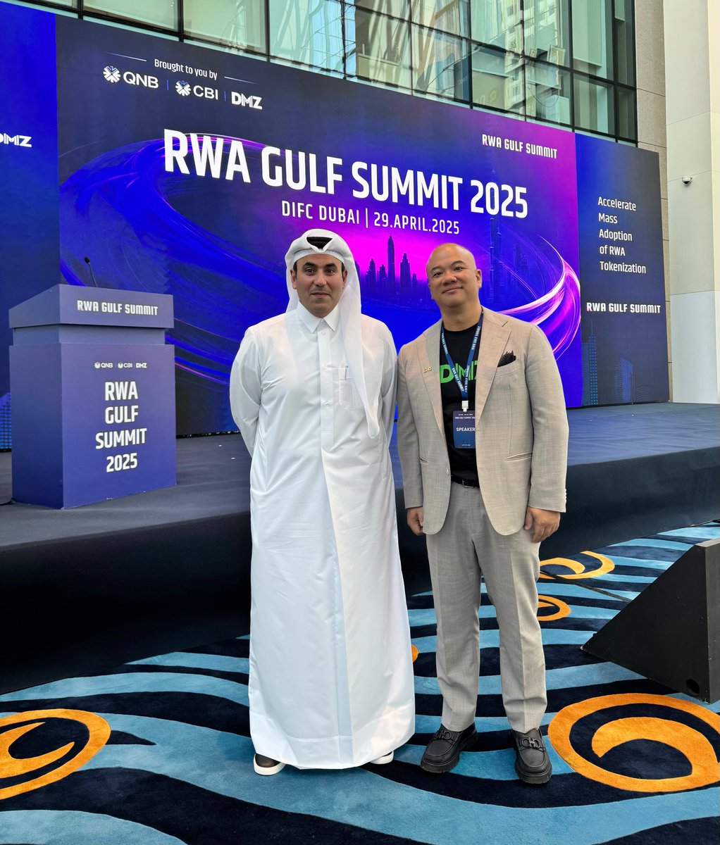 At #RWAGULFSUMMIT2025, <a href="/NM_DMZ/">Nathan Ma</a>, Co-founder and Chairman of <a href="/DMZ_Finance/">DMZ Finance</a>, delivered the closing remarks by thanking partners and speakers, and spotlighting how tokenization is transforming capital markets and enhancing on-chain accessibility.

He highlighted DMZ’s collaboration