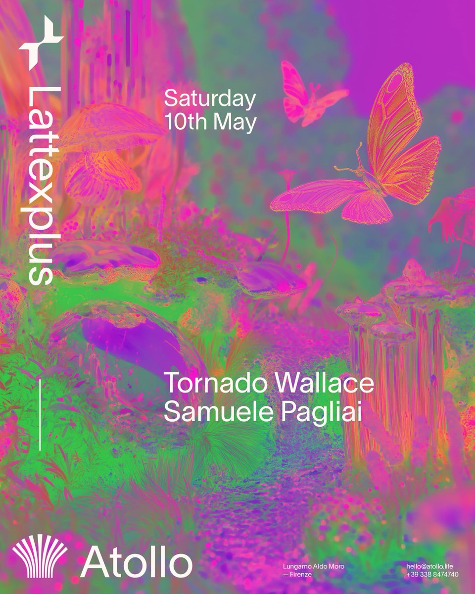 Sabato 10 Maggio l'Atollo si riaccende con Tornado Wallace e Samuele Pagliai  ― Registrati gratuitamente
