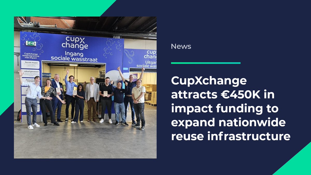 📣 Impact startup cupXchange just secured €450,000 in impact funding! 💸

With this investment, they’re building a nationwide network of #social, local washing hubs for #reusable cups and packaging — a major step toward a waste-free, #circular future. ♻️🥤

#ImpactCity #TheHague