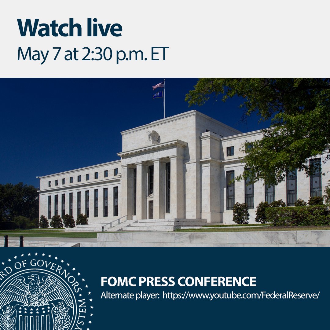 Tomorrow at 2:30 p.m. ET: Chair Powell hosts live #FOMC press conference: federalreserve.gov