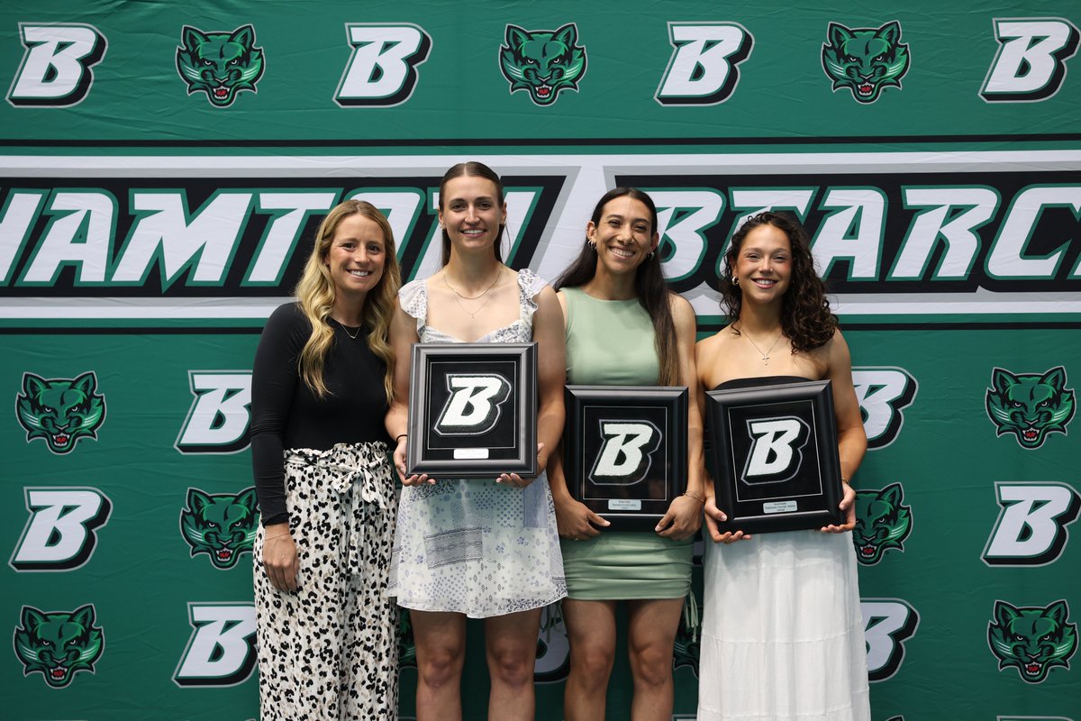 Our three graduating players were honored during the @binghamtonathletics Senior Sendoff last night!

#ONEBinghamton #AESB