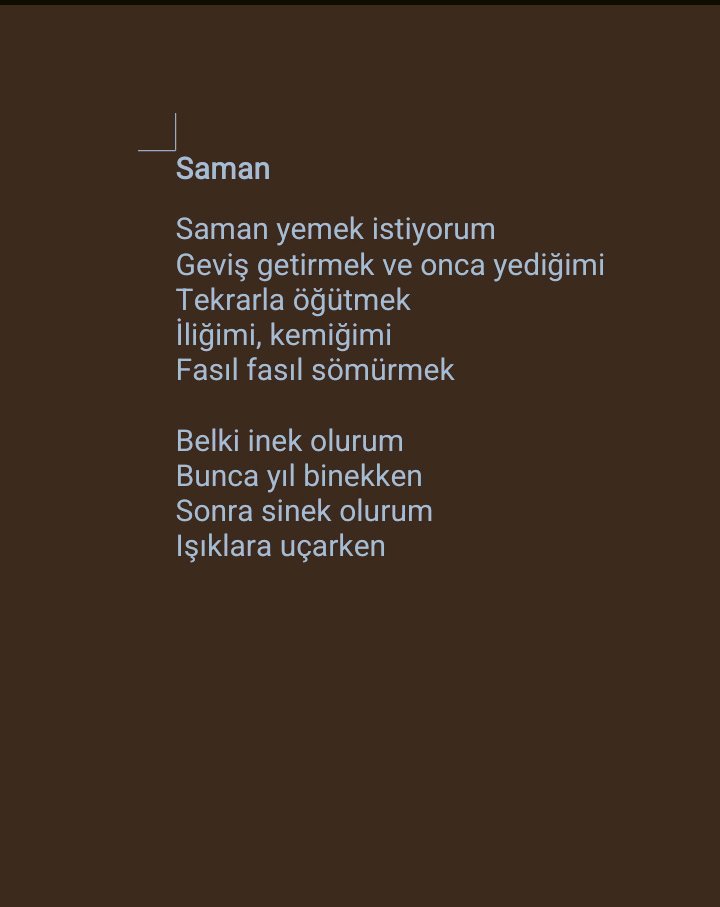 Şiir samandır