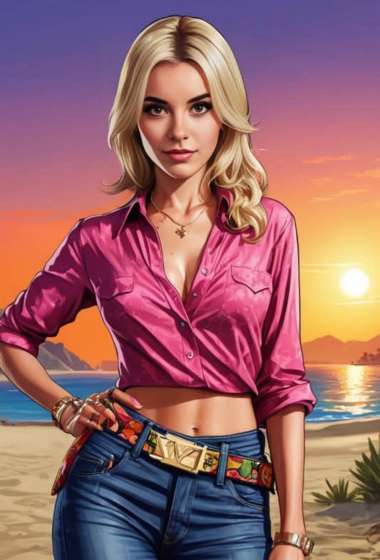 The new #GTA6 trailer just dropped! 🤩 How do I look with the GTA filter? Which character would you play as? 😋