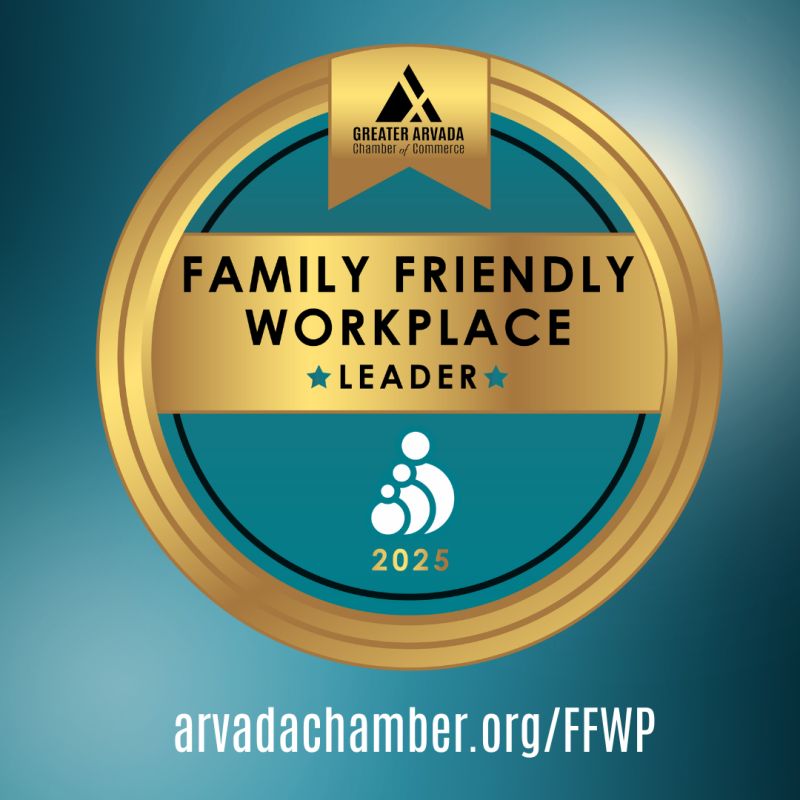 We are extremely proud to announce that we have been awarded the Gold Badge Leader Award as a Family Friendly Workplace by the Greater Arvada Chamber of Commerce. We are leading the way in workplaces for families to find a work-life balance.