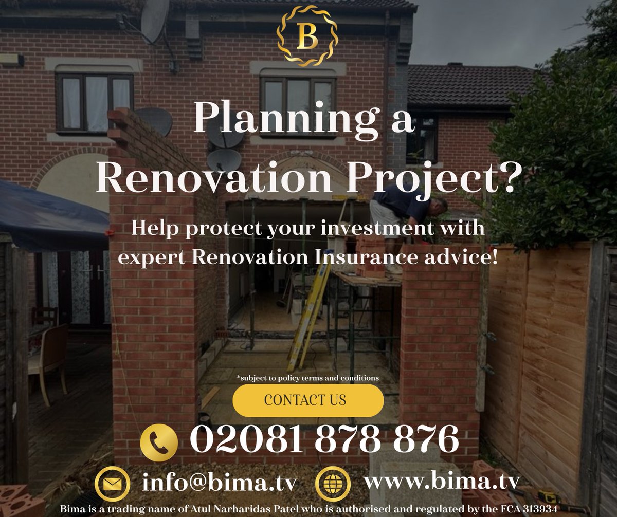 BIMA_Insuranc's tweet image. Building or renovating? Secure your investment today!

Submit your details through the form, and our team will connect with you.
forms.office.com/r/dQPg8Fg4qb

#renovationinsurance #buildinginsurance #insuranceadvice #generalinsurance #unitedkingdom #cfbr #BIMAinsurance