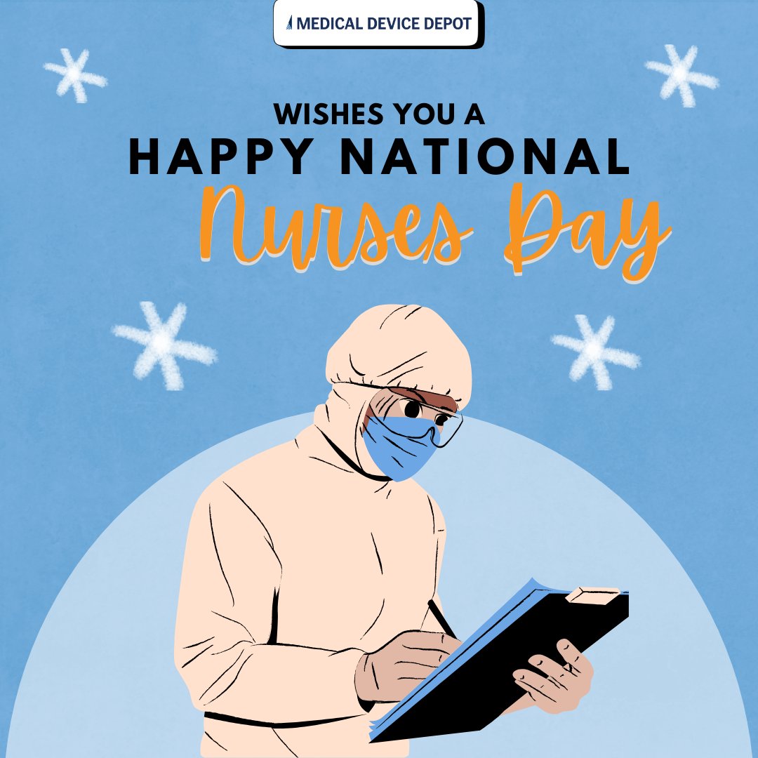 MedDeviceDepot's tweet image. Today, we honor the heart of healthcare—nurses! 💙 Your dedication, compassion, and resilience make a world of difference every day. Thank you for being the heroes in scrubs. #NationalNursesDay  #ThankYouNurses #MedicalDeviceDepot #USA