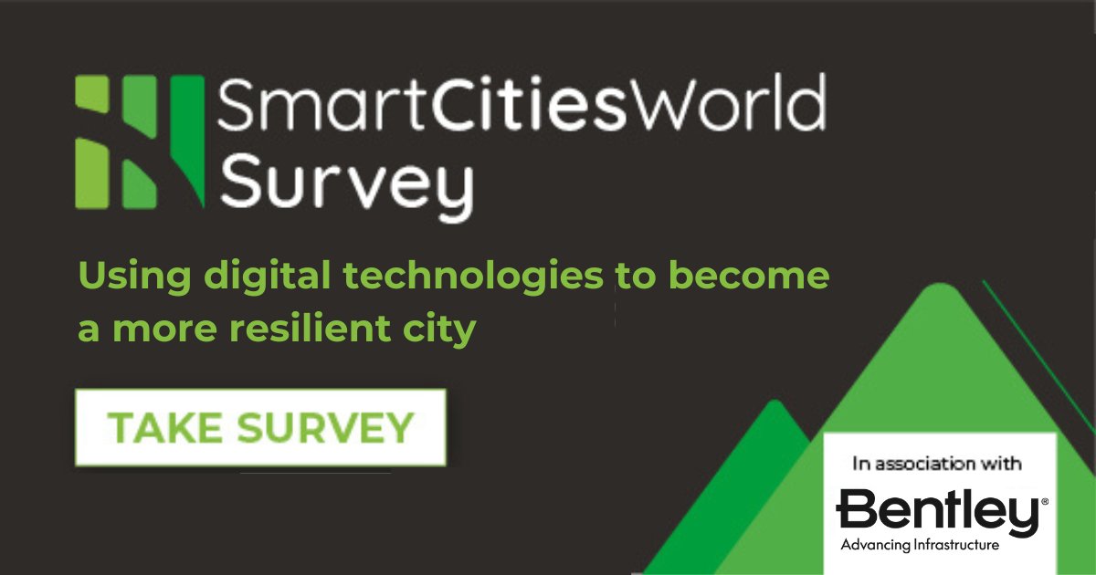 SmartCitiesWorld (@smartcitiesw) on Twitter photo SURVEY: How resilient is your city’s infrastructure? - Have your say in our latest survey in association with <a href="/BentleySystems/">Bentley Systems, Inc</a>, exploring the use of #DigitalTechnologies to strengthen #InfrastructureResilience
ow.ly/Oogm50VxzFo
#SmartCity #Resilience #IoT #DigitalTwins #AI SURVEY: How resilient is your city’s infrastructure? - Have your say in our latest survey in association with <a href="/BentleySystems/">Bentley Systems, Inc</a>, exploring the use of #DigitalTechnologies to strengthen #InfrastructureResilience
ow.ly/Oogm50VxzFo
#SmartCity #Resilience #IoT #DigitalTwins #AI