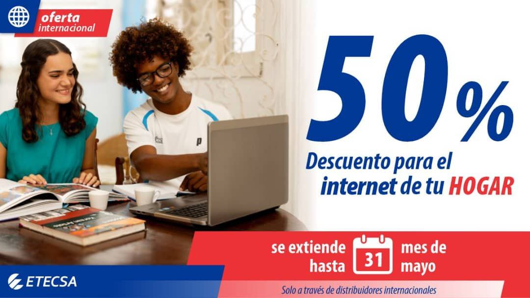 📣 ¡Recuerda! 📣
 Nuestra oferta #nautaPlus se ha extendido hasta el 31 de mayo a través de distribuidores internacionales. 🌐✨

Aprovecha esta oportunidad!📲 Para más información visita nuestra web: etecsa.cu
