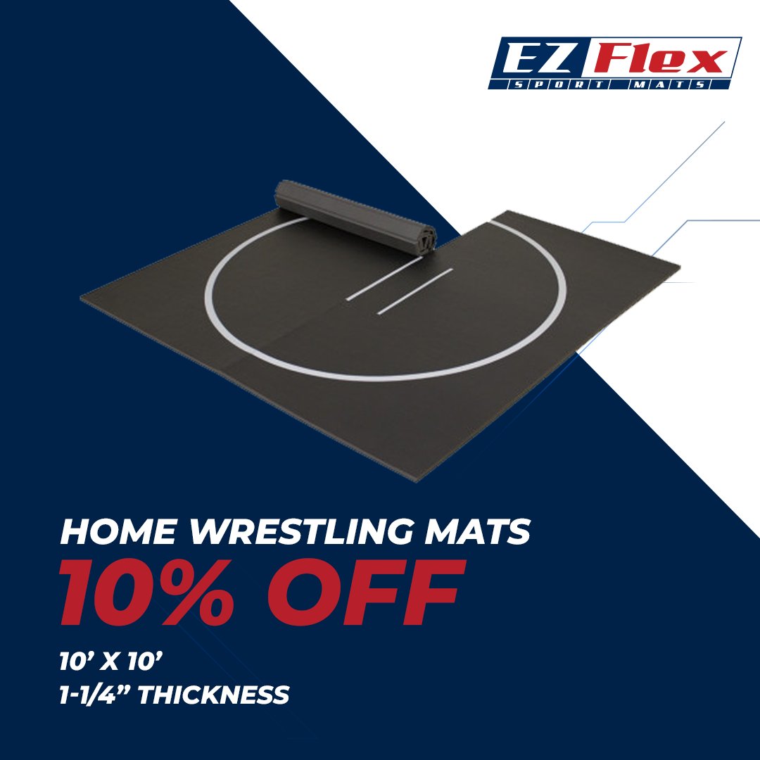 Train like a champ right at home! 🤼

👉 2 mats with an 8' circle + tape.
👉 Made from the same tough vinyl as comp mats.
👉 Rolls up in seconds!

Order now: bit.ly/3GtdfXP